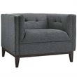 Modway Serve Modern Upholstered Polyester Fabric Armchair in Gray
