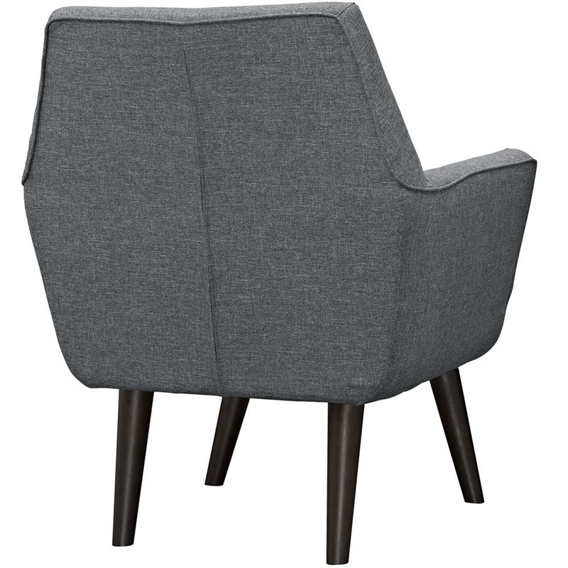 Modway Posit Modern Upholstered Polyester Fabric Armchair in Gray