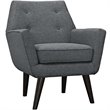 Modway Posit Modern Upholstered Polyester Fabric Armchair in Gray