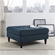 Modway Empress Large Upholstered Polyester Fabric Ottoman in Azure Blue