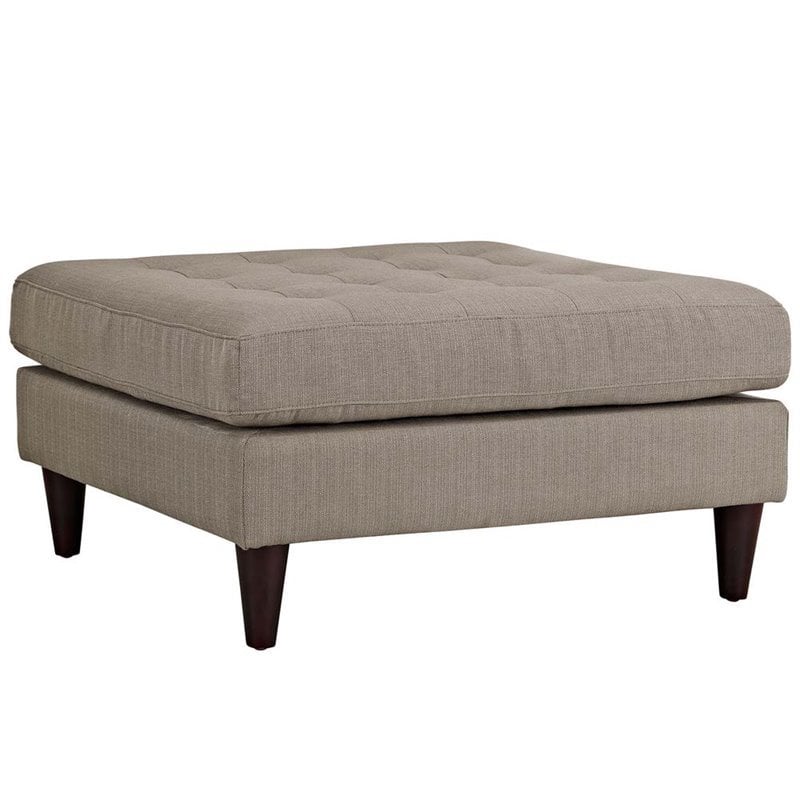 Modway Empress Large Square Upholstered Ottoman in Granite | Cymax Business