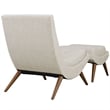 Modway Ramp Upholstered Polyester Fabric Lounge Chair Set in Sand Beige
