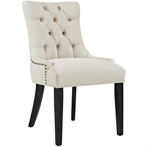 modway regent tufted dining side chair in beige and black