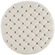 Modway Amour Modern Upholstered Fabric and Solid Wood Ottoman in Beige