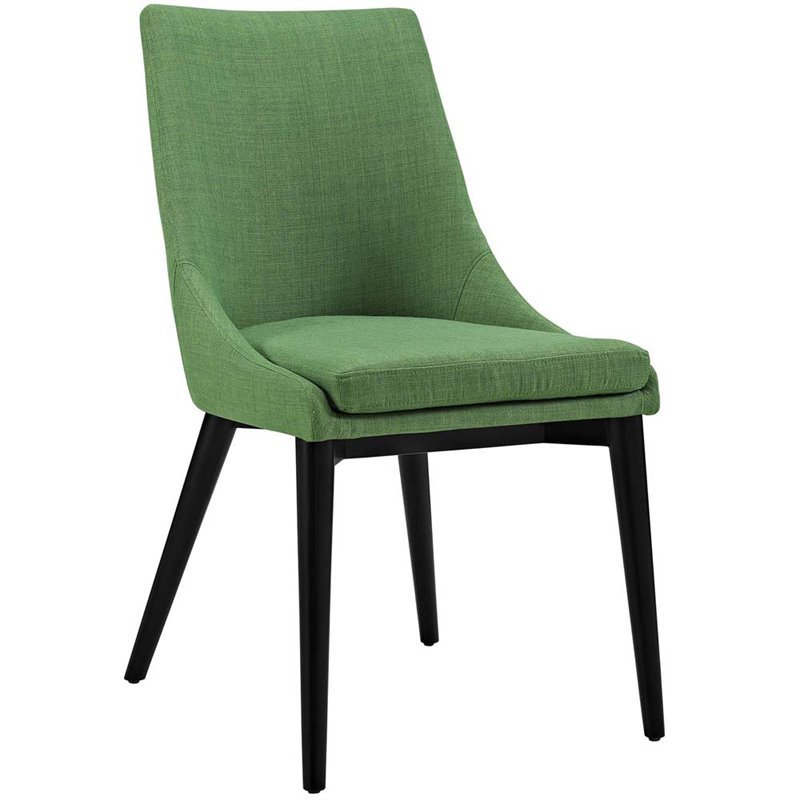 Modway Viscount Fabric Upholstered Dining Side Chair in Green Cymax