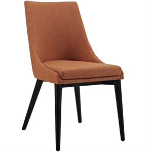 Modway Viscount 19&quot Solid Rubberwood and Fabric Dining Chair in Orange