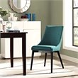Modway Viscount Fabric Upholstered Dining Side Chair in Teal