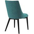 Modway Viscount Fabric Upholstered Dining Side Chair in Teal