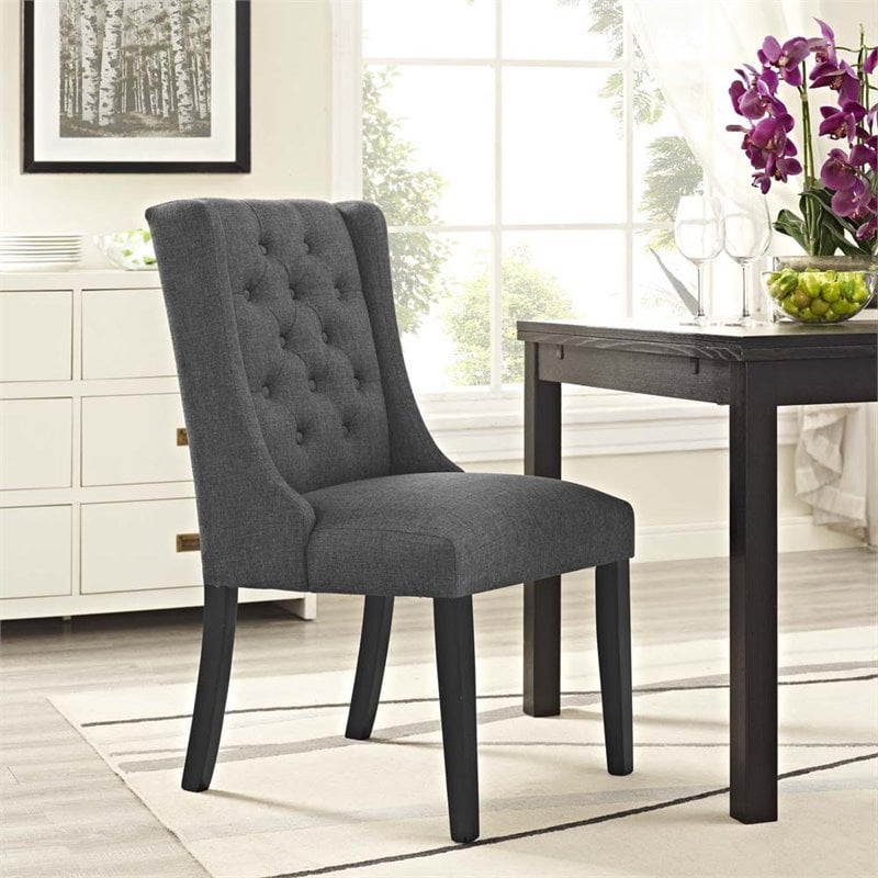Modway Baronet Fabric Upholstered Dining Side Chair in ...
