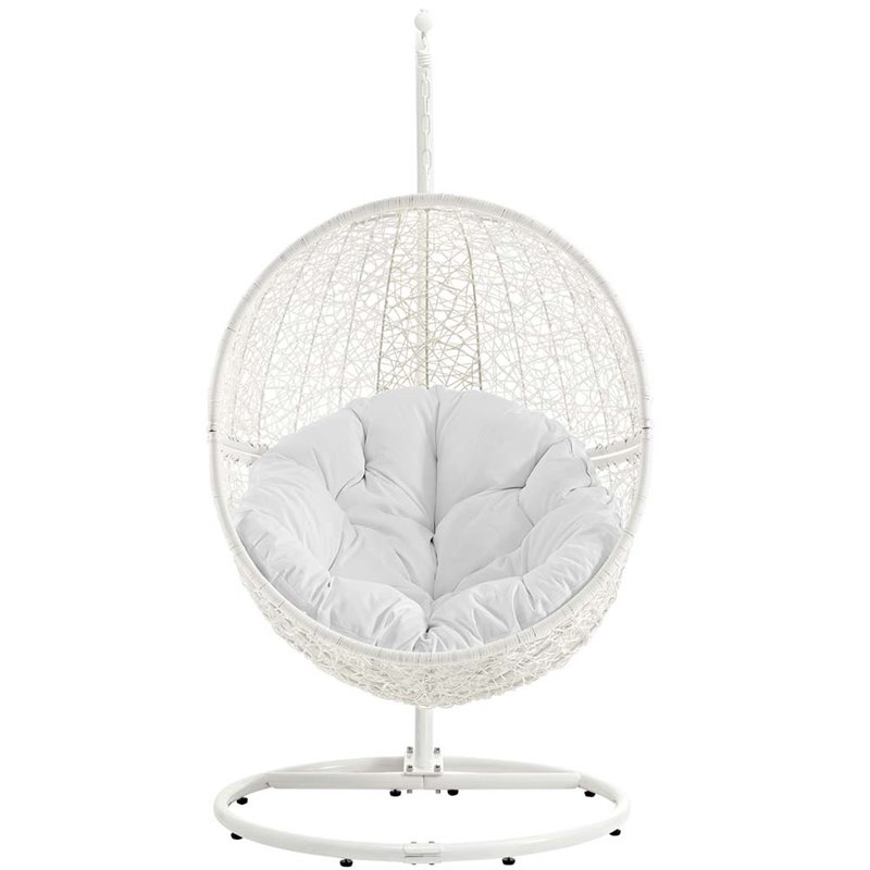 hanging chair with stand white