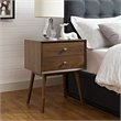 Modway Dispatch Modern Style Wood and Metal Nightstand in Walnut