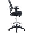 Modway Articulate Modern Mesh Fabric and Steel Drafting Chair in Black