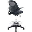 Modway Advance Modern Mesh Fabric and Steel Drafting Chair in Black