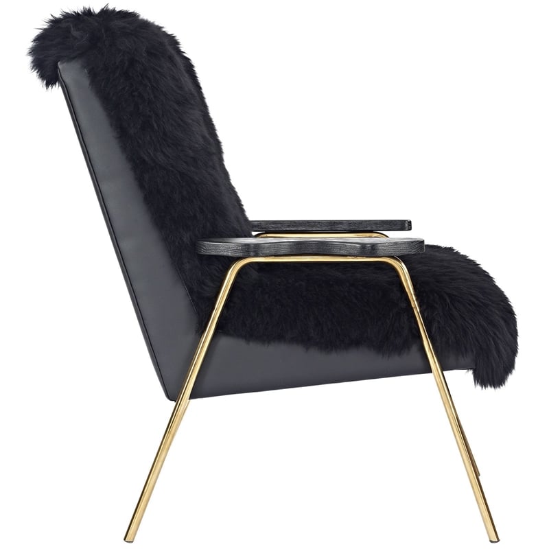 Modway Sprint Wool Arm Chair in Black