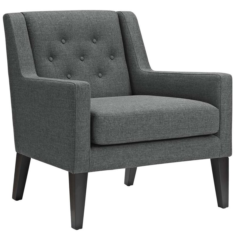 Modway Earnest Fabric Arm Chair in Gray Cymax Business
