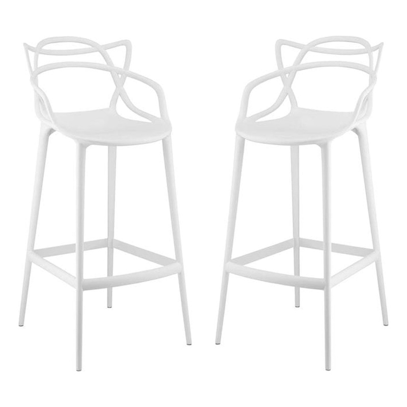 Modway Entangled 30 5 Bar Stool In White Set Of 2 Eei 2349 Whi Modway Entangled 30 5
