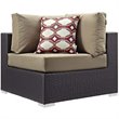 Modway Convene 8-Piece Rattan Aluminum Patio Sectional Set in Espresso/Mocha