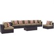 Modway Convene 8-Piece Rattan Aluminum Patio Sectional Set in Espresso/Mocha