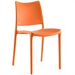 Modway Hipster Polypropylene Plastic Dining Side Chair in Orange (Set of 4)