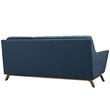 Modway Beguile Upholstered Fabric and Wood Living Room Set in Azure (Set of 2)