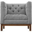 Modway Panache Fabric Accent Arm Chair in Expectation Gray (Set of 2)