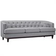 Modway Coast Polyester and Rubberwood Living Room Set in Light Gray (Set of 2)