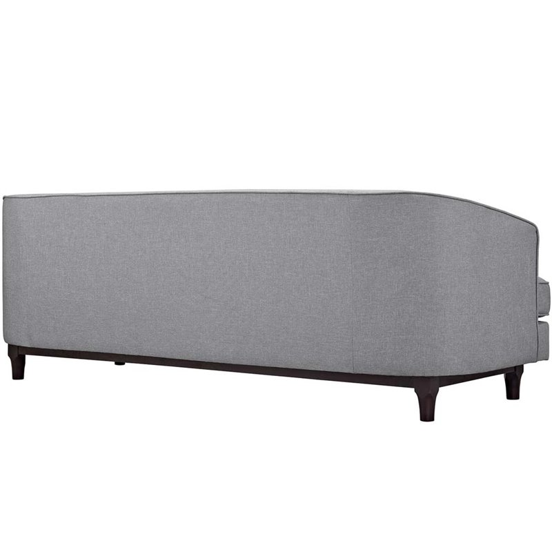 Modway Coast Polyester and Rubberwood Living Room Set in Light Gray (Set of 2)