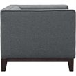 Modway Serve Polyester Fabric and Rubberwood Armchairs in Gray (Set of 2)