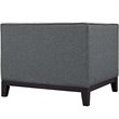 Modway Serve Polyester Fabric and Rubberwood Armchairs in Gray (Set of 2)