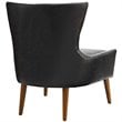Keen Upholstered Vinyl Armchair in Black