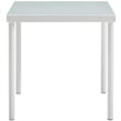 Modway Harmony Outdoor Patio Aluminum and Glass Side Table in White