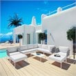 Modway Harmony 10-Piece Outdoor Patio Aluminum Sectional Sofa Set in White