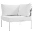 Modway Harmony 10-Piece Outdoor Patio Aluminum Sectional Sofa Set in White