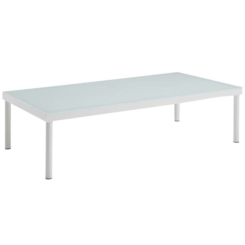 Modway Harmony 8-Piece Outdoor Patio Aluminum Sectional Sofa Set in White/Beige