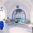 Modway Harmony 8-Piece Outdoor Patio Aluminum Sectional Sofa Set in White/Gray