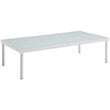 Modway Harmony 5-Piece Outdoor Patio Aluminum Sectional Sofa Set in White/Navy
