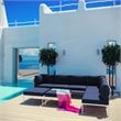 Modway Harmony 8-Piece Outdoor Patio Aluminum Sectional Sofa Set in White/Navy