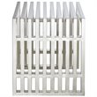 Modway Gridiron Modern Style Stainless Steel Benches in Silver (Set of 3)