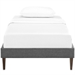 Modway Sharon Fabric Upholstered Twin Platform Bed in Gray