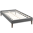 Modway Sharon Fabric Upholstered Twin Platform Bed in Gray