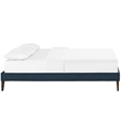 Sharon Fabric Full Bed Frame with Squared Tapered Legs in Azure