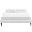 Modway Sharon Faux Leather Upholstered Queen Platform Bed in White