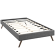 Modway Helen Fabric Upholstered Twin Platform Bed in Gray
