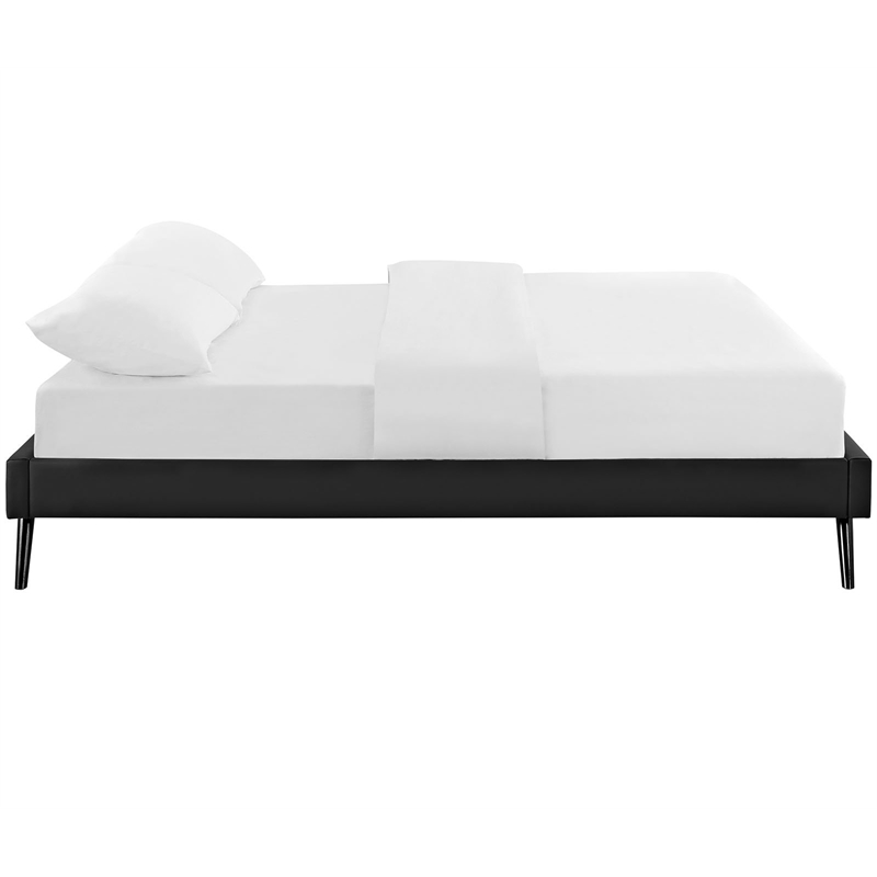 Modway Helen Faux Leather Upholstered Queen Platform Bed in Black
