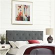 Modway Terisa King Upholstered Polyester Fabric Solid Wood Headboard in Gray