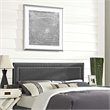 Modway Jessamine Queen Upholstered Polyester Fabric Headboard in Gray