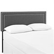 Modway Jessamine Queen Upholstered Polyester Fabric Headboard in Gray
