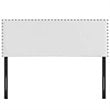 Modway Phoebe Full Upholstered Vinyl and Solid Wood Headboard in White