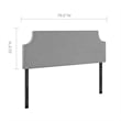 Modway Laura King Upholstered Polyester Fabric Headboard in Gray