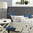 Modway Josie Queen Upholstered Polyester Fabric Headboard in Gray